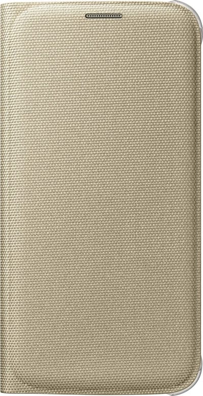 Samsung Galaxy S6 Flip Wallet Canvas - Goud