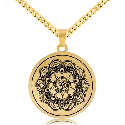 Kruin Chakra (Sahasrara) Ketting - Goudkleurig Talisman - Roestvrij Staal - Spiritueel Cadeau - Pax Amare