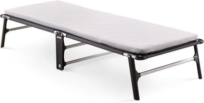 Opklapbed eenpersoons met comfortabel E-Fiber matras - Inklapbaar logeerbed