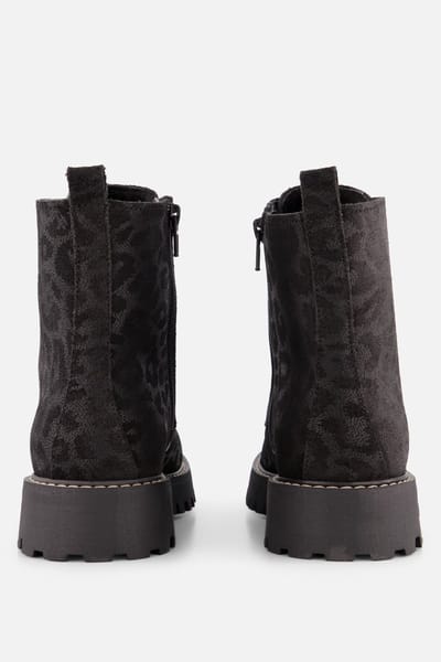 Cellini Leopard Veterboots zwart Suede - Maat 36