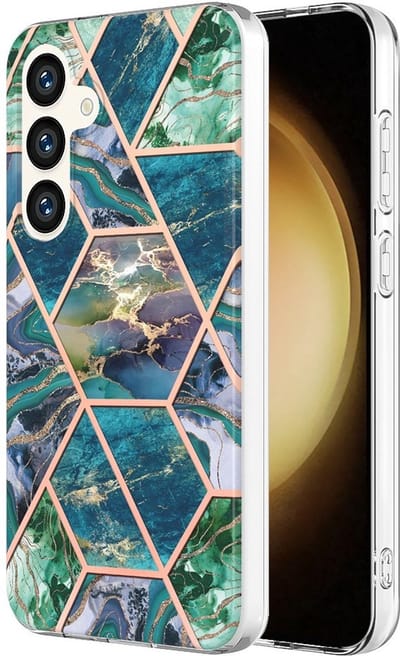 Coverup Hoesje - Geschikt voor Samsung Galaxy S24 Plus Hoesje - Coverup Marble Design TPU Back Cover - Groen