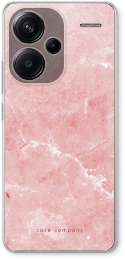 Case Company® - Hoesje geschikt voor Xiaomi Redmi Note 13 Pro plus hoesje - Roze marmer - Soft Cover Telefoonhoesje - Bescherming aan alle Kanten en Schermrand