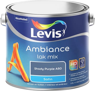 Levis - Ambiance Lak Satin Mix - Shady Purple A50 - Mengverf - 2,5 L