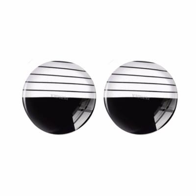 Clip Oorbellen-Kisha Zwart-wit-2 cm