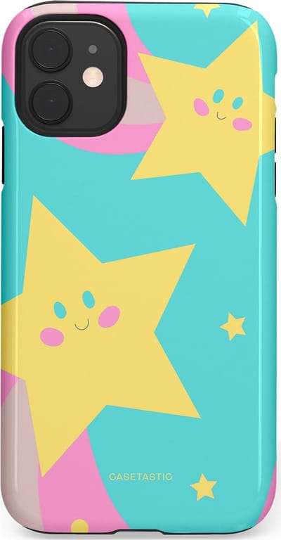Casetastic Hoesje Geschikt voor Apple iPhone 11 - Stijlvolle Beschermende Duo-layer Case - Roze Sterrenlicht