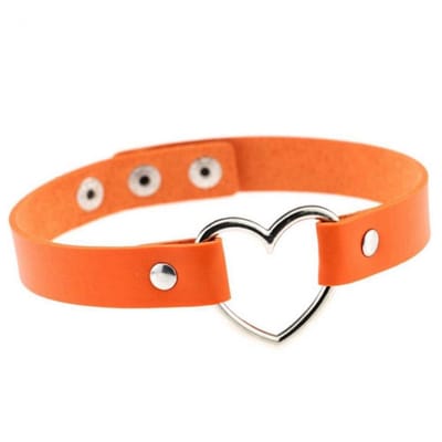 Miresa - sexy hart choker - verstelbaar met drie knopen – Oranje