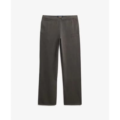 Superdry Athletic Joggingbroek met Wijde Pijpen en Borduursel in Ton-sur-ton Dark Grey Grootte: 38