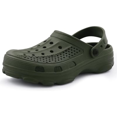2024nieuwe Mode Strand Slippers Antislip EVA Slippers Bebealy Heren Gaten Klompen Slippers Heren Tuinschoenen Heren Voetboogondersteuning Slides 45 groen