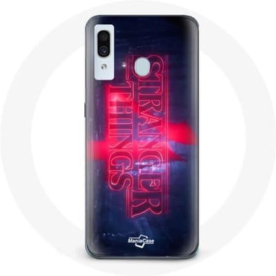 Case voor Samsung Galaxy A40 Stranger Things Logo Transparant Seizoen 4 Trailer 2022