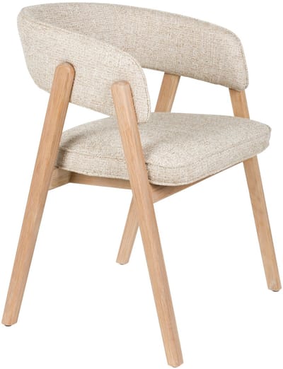 Zuiver Bright Eetkamerstoel Armleuning Beige