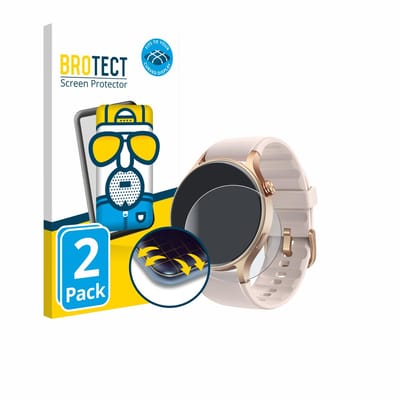 BROTECT - Screenprotector voor aeac AR01 1.32" - Folie Beschermfolie matte volledig dekking 2 Stuks