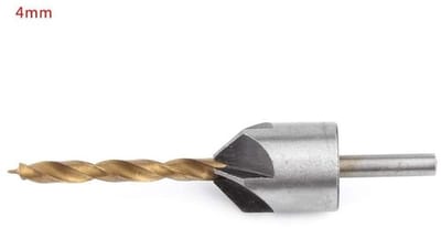 MK Stoer - Stalen verzinkboor-bit - Timmerwerk Houtbewerking - Boringsgereedschap - Ronde as met zeskantsleutel - 4 sets + kleine sleutel (3-6 mm)