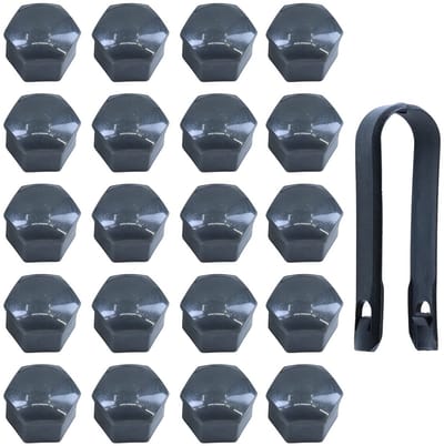 Dailygoods- Wielbouten Doppen 20 Stuks - Wielmoer Doppen 17 mm - Kunststof Groef - Universele Wielmoeren - Verwijderingsgereedschap - Bescherming Tegen Corrosie - Wielmoerdoppen