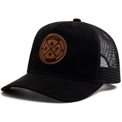 Casquette de baseball en maille d'été pour femmes et hommes Casquette Snapback Décontractée Respirante Icône de Lettre Unisexe Casquettes Trucker Hip Hop Sports d'extérieur Casquette Papa (Black,size (56-58cm)) noir