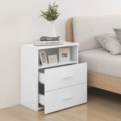 vidaXL - Nachtkastje - 50x32x60 - cm - wit