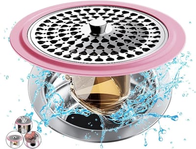 Efficiënte Afvoerfilter voor Douche en Badkuip, Silicone en RVS, Haarvanger voor Badkamer en Keuken, Voorkomt Verstoppingen