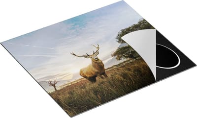 Chefcare Inductie Beschermer Hert in het Landschap - 60x50 cm - Afdekplaat Inductie - Kookplaat Beschermer - Inductie Mat