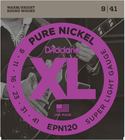 D'Addario EPN120 Pure Nickel Snaren voor Elektrische Gitaar (9-41)