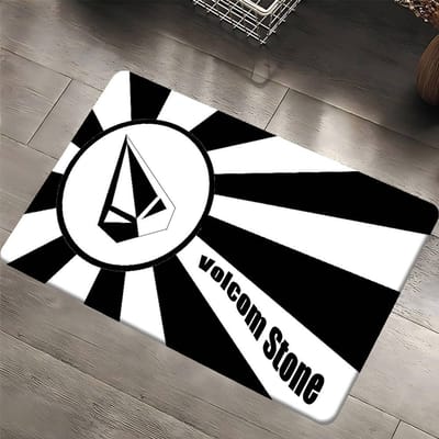 Volcoms Logo Kamer Matten Goedkoper Anti-slip Moderne Woonkamer Balkon Bedrukte Welkomstmat 40x60 cm gray