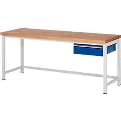 Werkbank serie 8001, vast, met schuiflade, B 2000 x D 700 X H 840 mm
