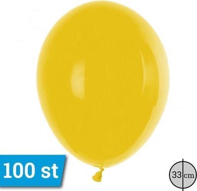 Latex ballonnen 30 cm 100 stuks Donker Geel Pastel GT110/52