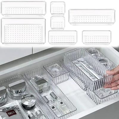 Dailygoods- Opbergdoos 7-delig - Transparante Dozen - Efficiënte