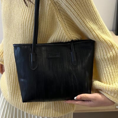 Grote Capaciteit Tas voor Vrouwen Kleine Verse Winter Eenvoudige Casual Schoudertas Casual Werk Forens Speelgoedtas brown