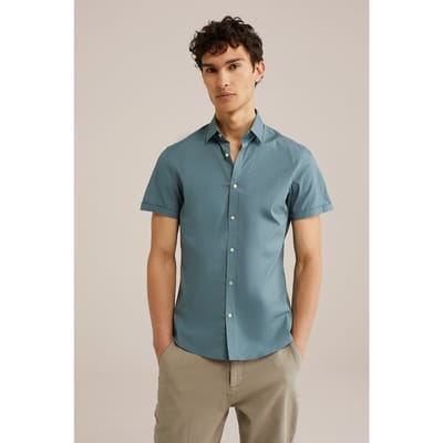 We Fashion Shirt Green Blue Maat: XS | Casual Overhemden Outlet | Heren | Blauw