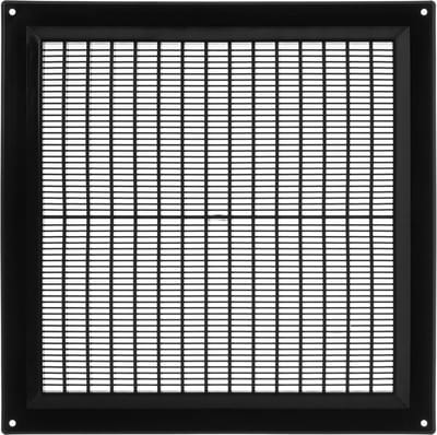 Ventilatierooster - Toevoer afvoerlucht - Luchtcirculatie Verbeteren - Vaste Horizontale Lamellen - 250 x 250 mm - Zwart