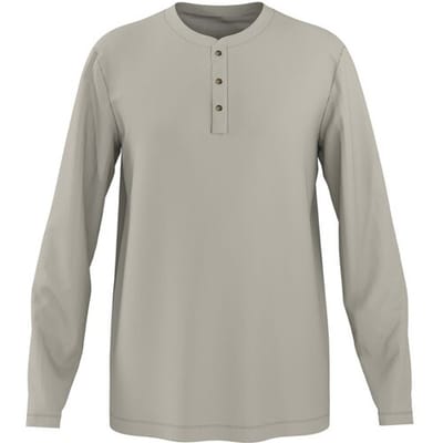 ESMARA MEN Heren longsleeve, met wafelstructuur (Beige, S)