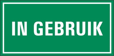 In gebruik magneetsticker 200 x 100 mm