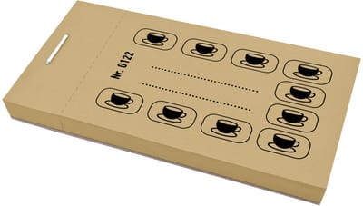 CombiCraft consumptiekaarten koffiekopicoon caramel – per 5 boekjes van 50 kaarten