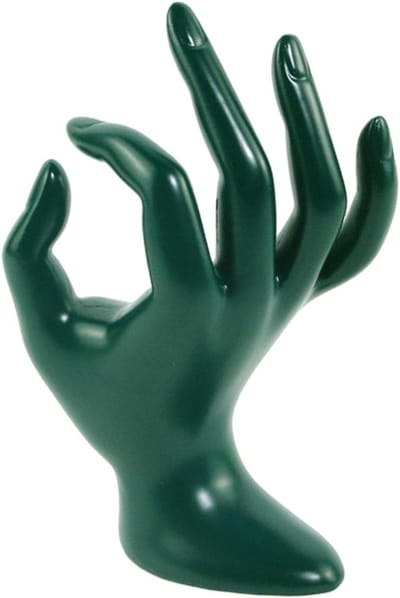 Sieraden Display Houder - Hand Vorm - Sieraden Organiseren - Stijlvol Design - 8 cm Hoog - Groen