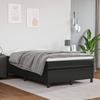 vidaXL - Boxspring - bed - kunstleer - zwart - 120x200 - cm