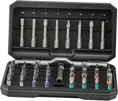 Allecto Plus - Schroevendraaier Set 42 in 1 met Ratelhandgreep - Magnetisch - Reparatietoolkit