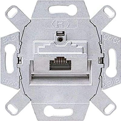 Stopcontact RJ45 - Netwerkstopcontact Ethernet Poort - Netwerk Installatie - Categorie 6A - 8.5 cm - Zilverkleurig