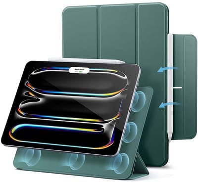 ESR Rebound Magnetic Hoes Geschikt voor iPad Pro 13 (2024/2025) - Magnetische Book Case - Standaard - Sleep/Wake Functie - Groen
