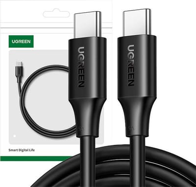 Ugreen - USB-C naar USB-C - 0.5 Meter - Geschikt voor Smartphones, Tablets, Laptops - Zwart