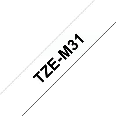 Brother TZe-M31 zwart op mat transparante labeltape – breedte 12 mm