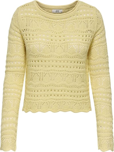 Jacqueline de Yong Trui Jdysun Lay L/s Boatneck Pullov. Knt 15287384 Double Cream Dames Maat - S