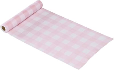 Geblokt Roze - 3 Meter