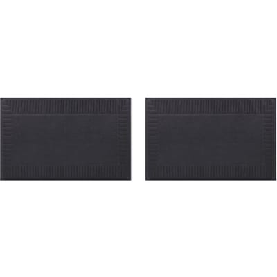 LIVARNO Set van 2 badstof douchematten, 80 x 50 cm (Grijs)