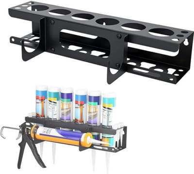 Dailygoods- Cartridge Opslagrek - Robuuste Wandhouder - Voor 6 Siliconen Tubes