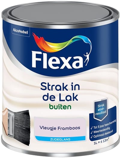 Flexa - Strak In De Lak Buitenlak Zijdeglans - Vleugje Framboos - Mengverf - 1 L