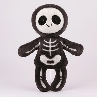 20-45Cm Schattig Cartoon Halloween Pluche Speelgoed Skelet Mummie Poppen Zachte Knuffeldieren Voor Kinderen Halloween Decoratie Feest Creatief Cadeau about 20cm black