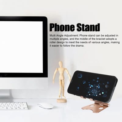Allecto - Stand Voor Mobiele Telefoon - Opvouwbare Houder - Multi-hoekpositie - Deskstand - Desktoptelefoon - Ideaal voor Thuis en Kantoor - Compa