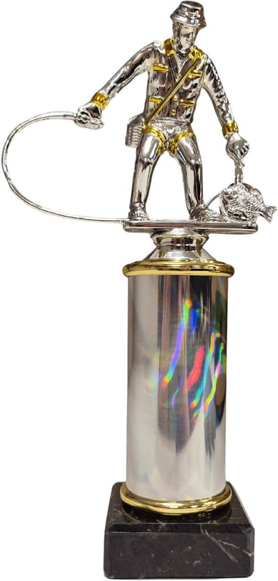 Fisherman Obelisk 19 cm Visfiguur Prijs Vissen Vis Wedstrijdprijs Beker Viswedstrijd Wedstrijdvissen