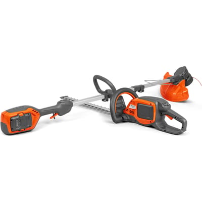 Husqvarna 215iL grastrimmer en 215iHD45 heggenschaar inclusief 40-B70 accu en 40-C80 oplader. Praktische set met heggenschaar, grastrimmer, accu en oplader.