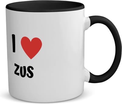 Akyol - i love zus koffiemok - theemok - zwart - Zus - de liefste zus - verjaardag - cadeautje voor zus - zus artikelen - kado - geschenk - 350 ML inhoud