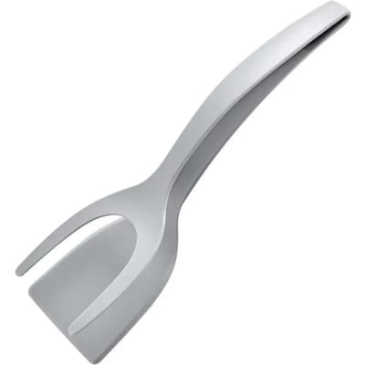 2 in 1 Nylon Grip Flip Tongs Eierspatel Tongs Steakspatel Tongs Klem Pannenkoek Gebakken Draaiers Keukenaccessoires Keukenartikelen gray